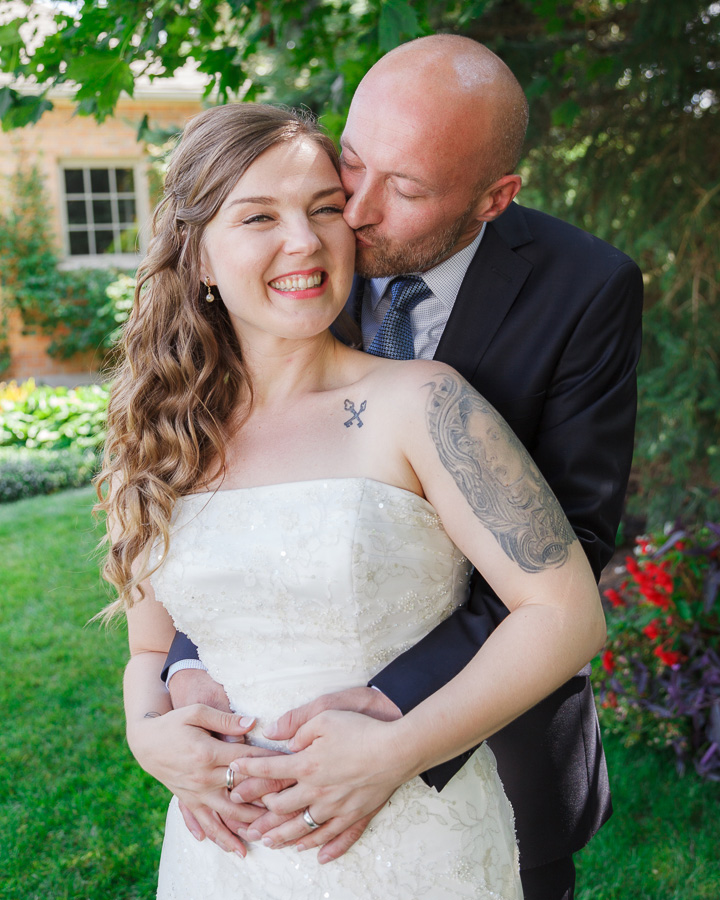 A bride and a groom